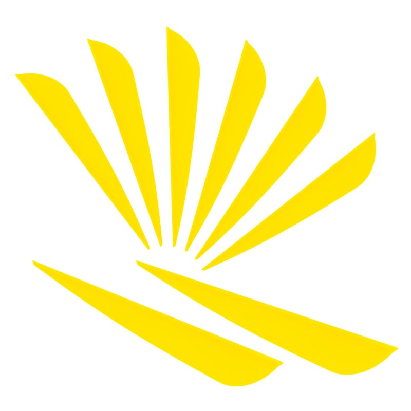 Letszhu ريش سهام ليتزهو 4 إنش بلاستيكي لصنع سهام الرماية 50 حزمة (أصفر) - Image 1